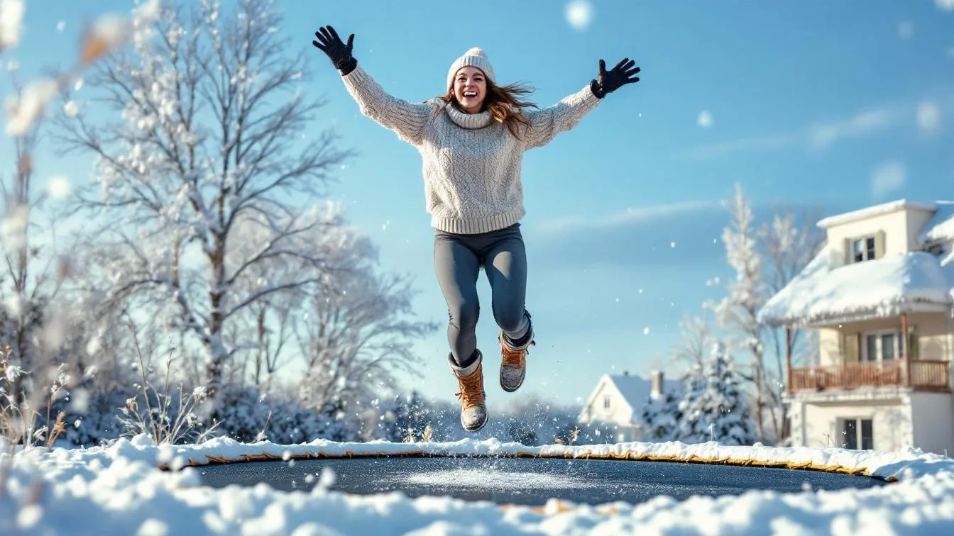 Zwei Wochen mit einem Erwachsenen-Trampolin: Wie ich meinen Winter mit Spaß und Bewegung erhellte